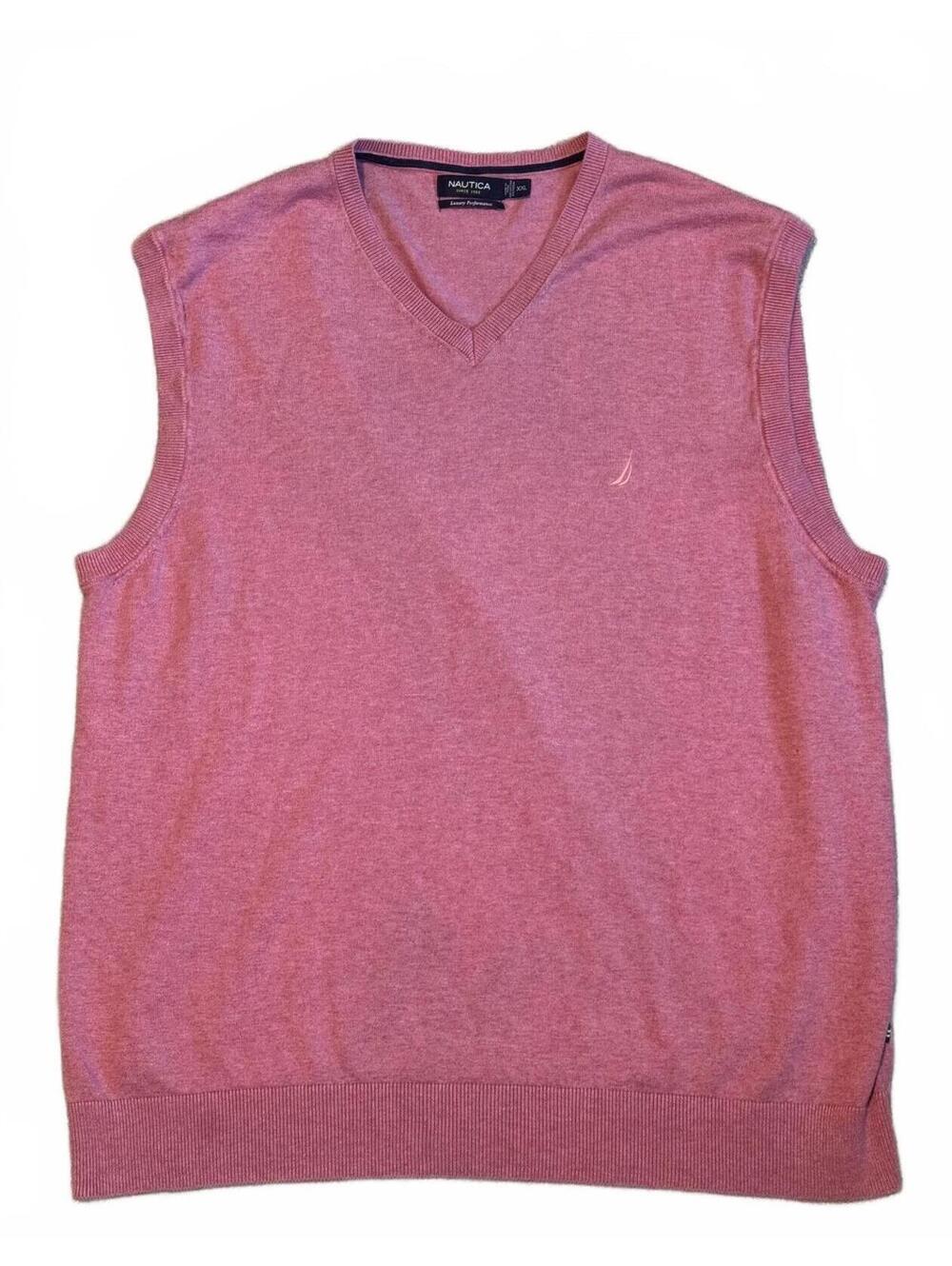 NAUTICA | Luxury Performance Lightweight Sweater Vest Pink Lightweight